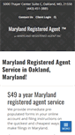 Mobile Screenshot of marylandregisteredagent.com